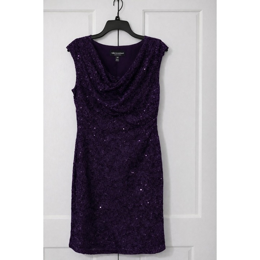 Connected Apparel Sequined Lace Dress Size 12 Petite‎
